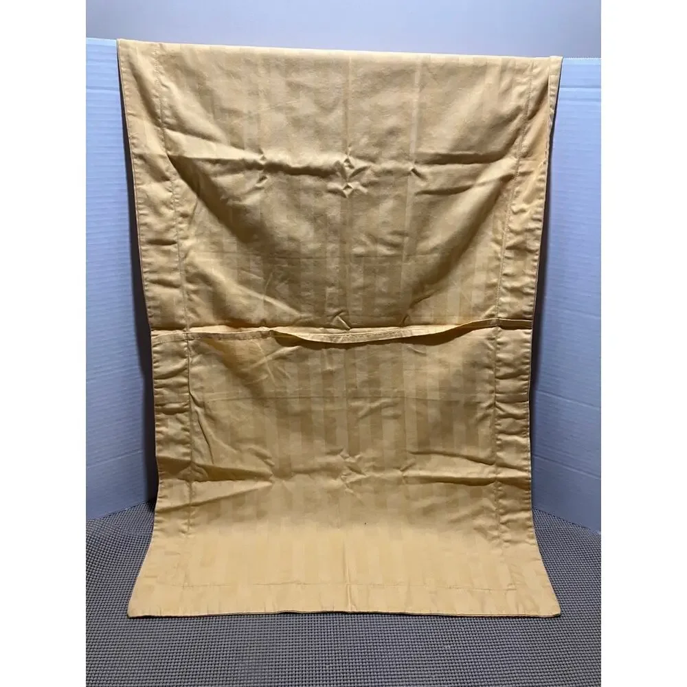 Charter Club King Pillowcase Sham 100% Pima Cotton Gold Stripe Portugal